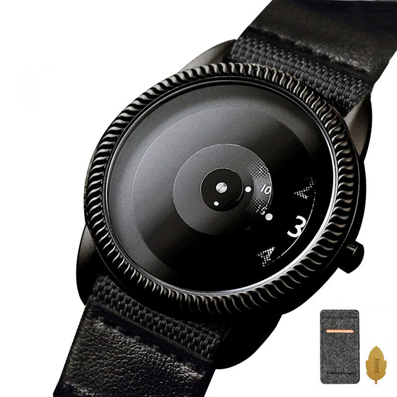 Creative design of fashionable watches for young people, quartz watches without hands, comfortable and beautiful canvas straps