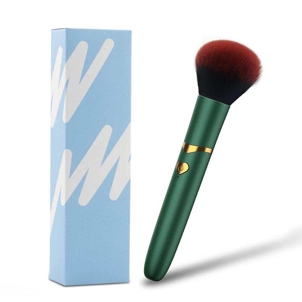 Vibrating Makeup Brush Massager Strong Shock Female Orgasm Clitoral Stimulator 7 Speed AV Wand Vibrator Adult Sex Toys for Women