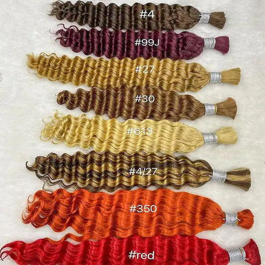 Vietnamese Deep Wave Bulk Human Hair For Braiding 100% Unprocessed Bulk Human Hair Extensions No Weft Human Hair For Braiding