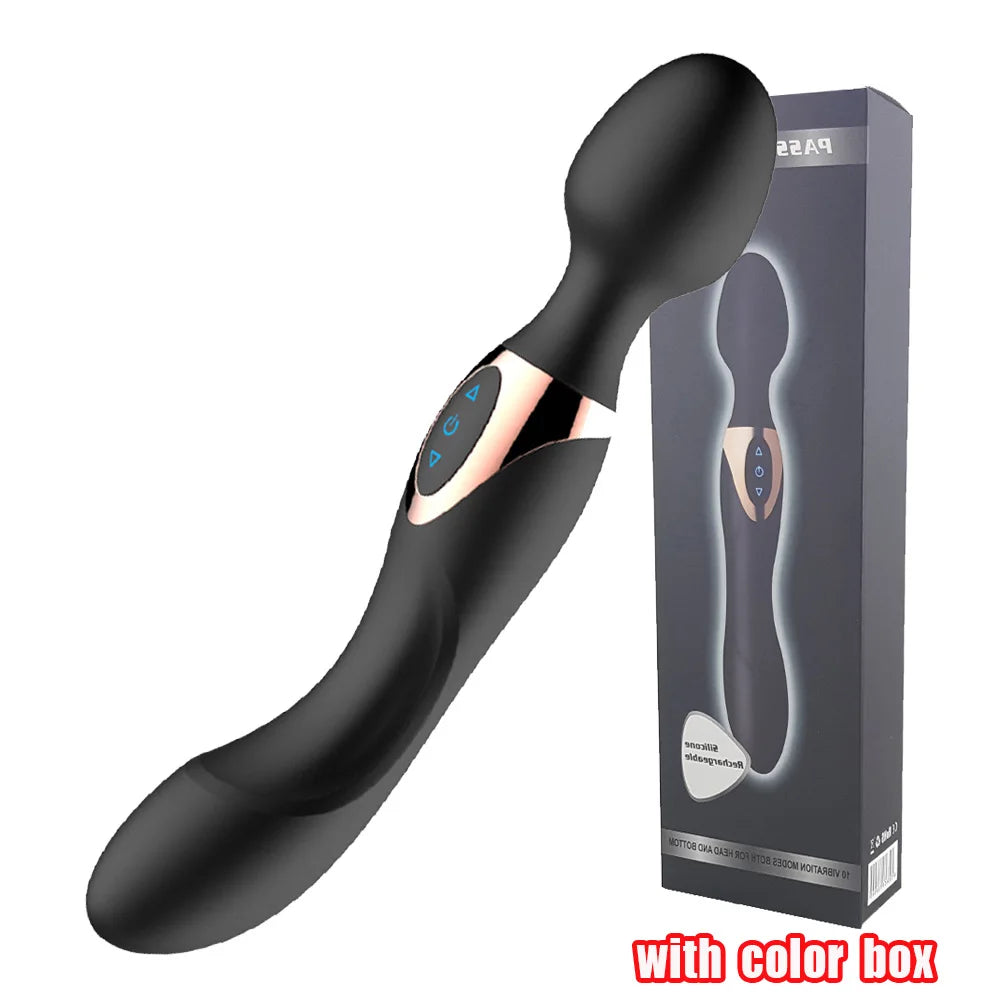 2024 power 10 speed Big Vibration for Women Dual Heads Vibration AV Wand Body Massager Sex Toy For Woman Female Sex Products