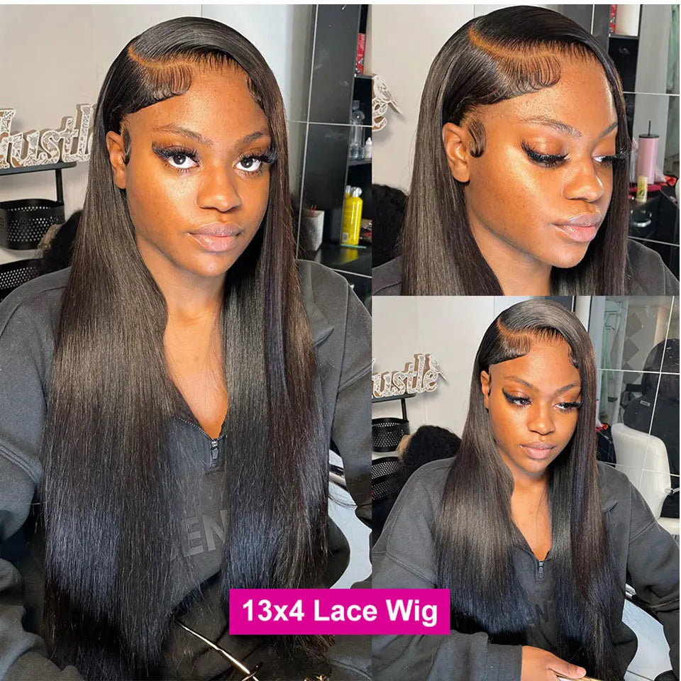 40 Inch Bone Straight Human Hair 13x4 Hd Lace Frontal Wig Brazilian 13x6 Lace Front Human Hair Wigs For Black Women Pre Plucked