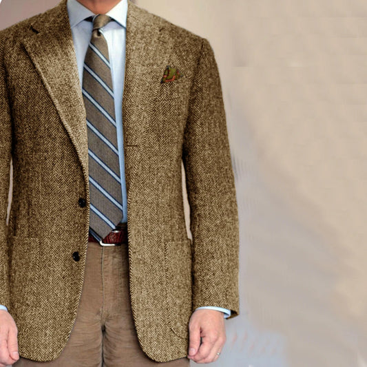 Blazers Men's Single Jacket Men Suits High Quality Fashionable Social Men's Items Male Suit Standard Collar Single-Breasted