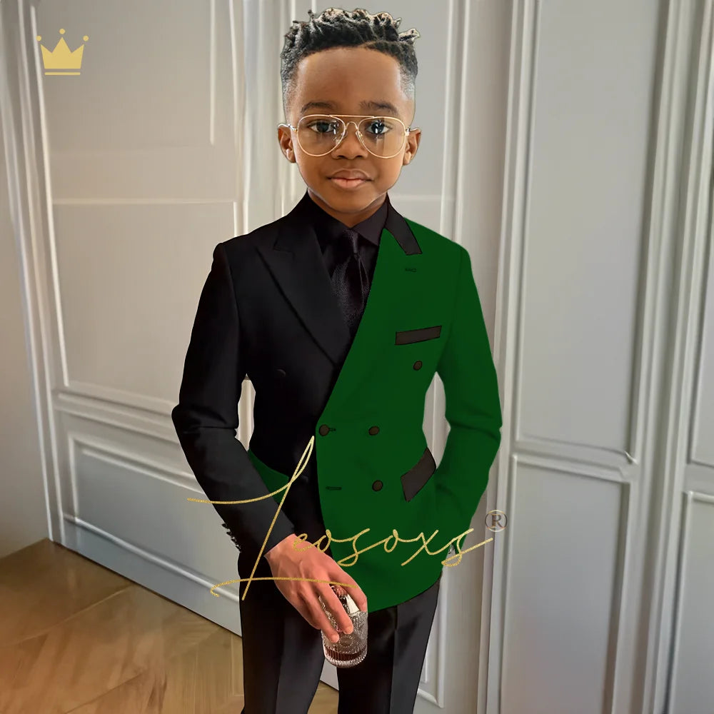 Boys formal suit set 3 piece suit, suitable for wedding party cocktail party custom suit dress 2~16 years old children suit