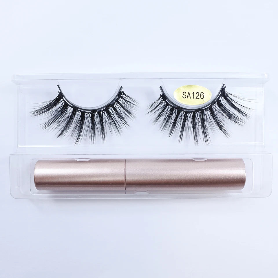 REDSIREN Natural Magnetic Lashes Makeup 1/5Pairs Reusable Magnetic False Eyelashes and Eyeliner Kit