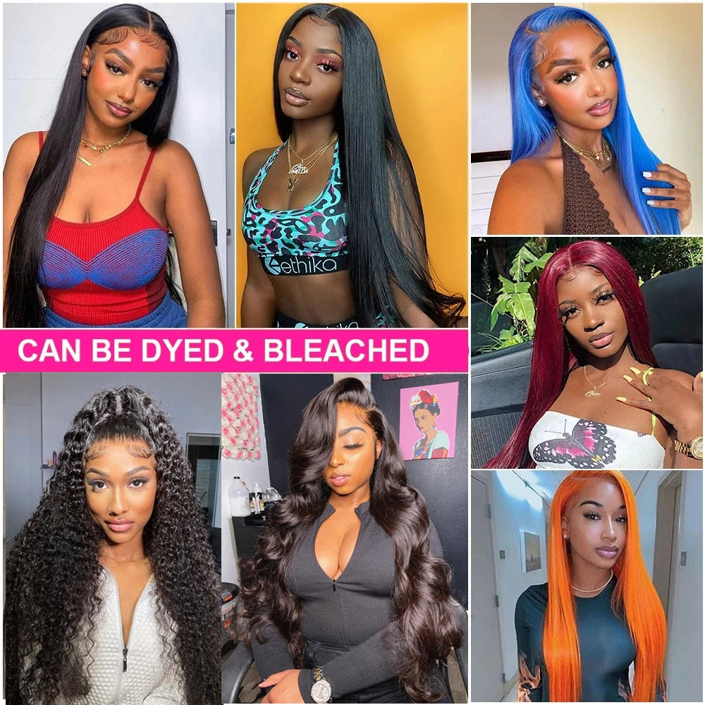 28 30 40 Inch Bone Straight Human Hair Wig 250 Density 13x6 Hd Lace Frontal Wig For Black Women Long Cheap Brazilian Virgin Hair