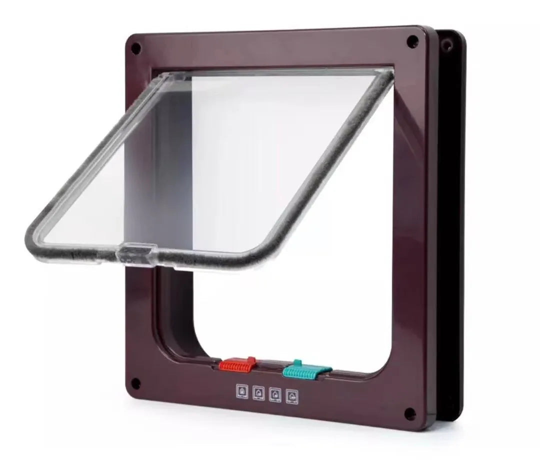 Pet Cat Door Hole Dog Door Hole Can Control Free Entry And Exit Pet Home Practical Two-way Door Safety Flap Door Pet Supplies