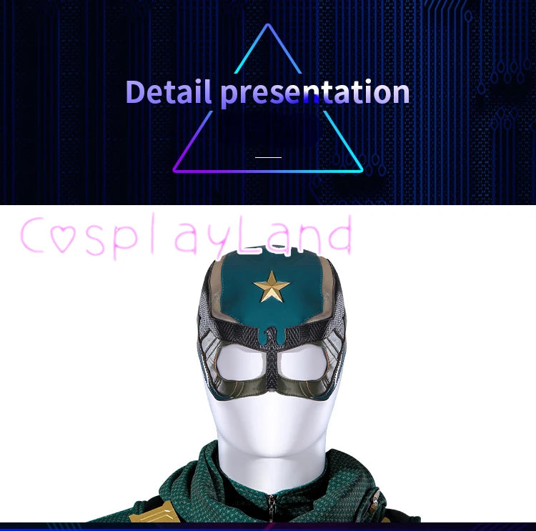 The Boys Soldier Boy Suit Costume American Hero Carnival Halloween Cosplay Green Superhero Ben Battle Outfit Adult  Men Suit