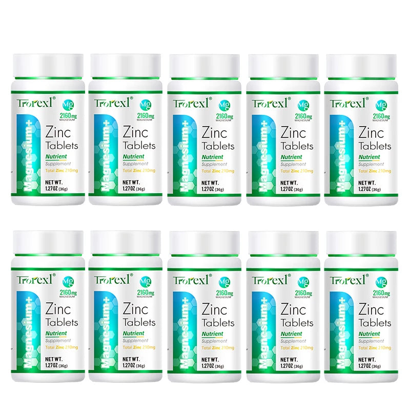 Best Magnesium Zinc Supplement 60 Tablets, Increase vitality, Immune Health