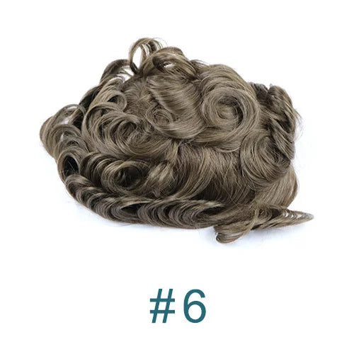 100% Human Hair 80Density Natural Hairline 0.02mm Full Skin Base Men Toupee #1B80 #60R Capillary Prosthesis System Man Hairpiece