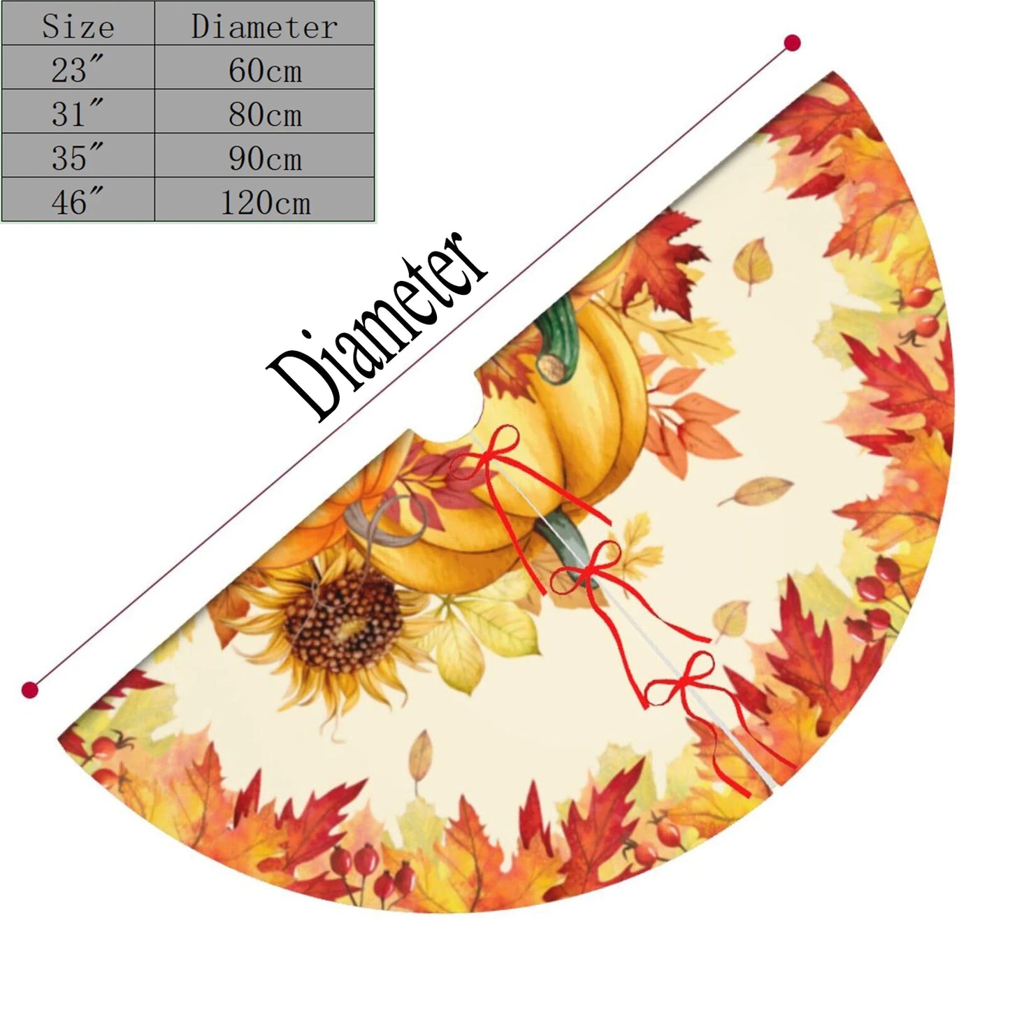 VIKAMA Christmas Tree Skirt Christmas Decorations Soft Red Green Christmas Decor Mat for Xmas Home Holiday Decorations
