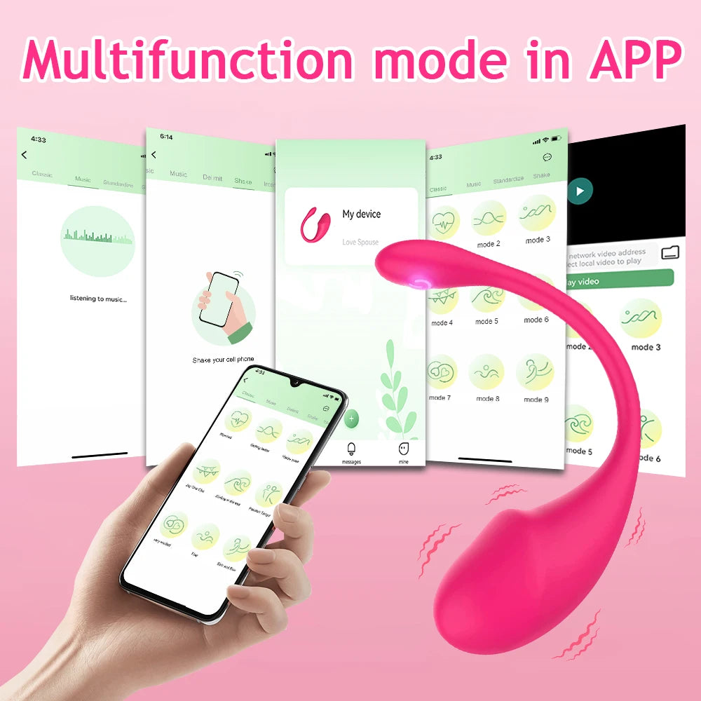 Wireless Bluetooth App Vibrator for Women Vagina G Spot Vibrating Egg Long Distance Control Panty Sex Toys for Adult Couple Game