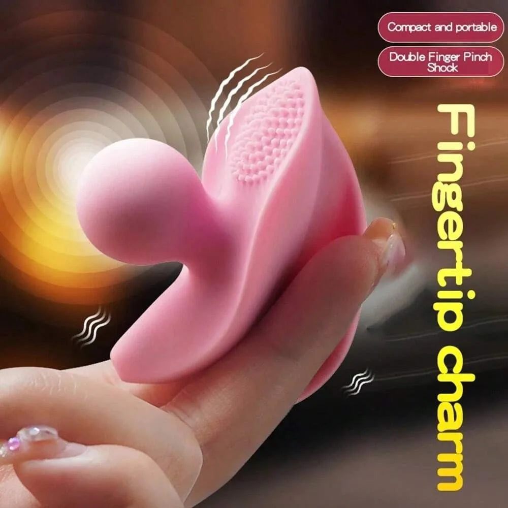 Sucking Vibrator Finger Sex Toy for Women,Fingertip Fun Jumping Egg Clit Massage G spot Vibration Portable Sexurl Tools