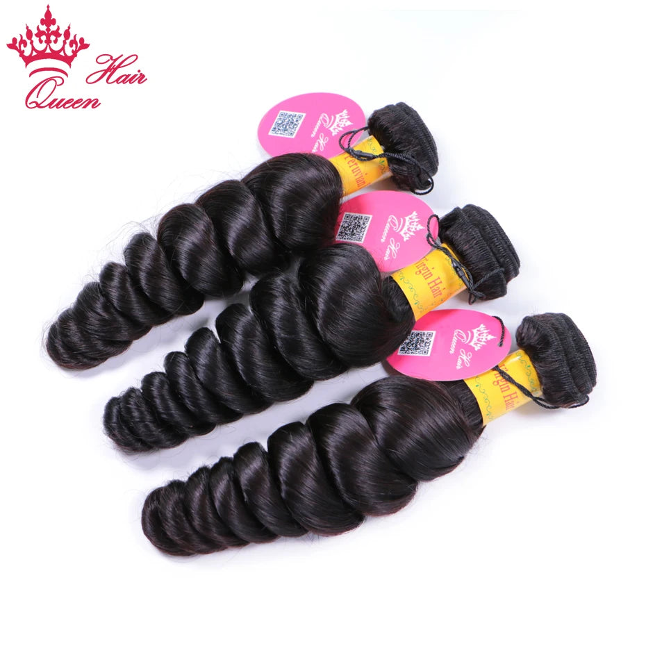 Peruvian Loose Wave and Deep Curly Wave Hair Weaving 100% Human Raw Hair Double Machine Weft Virgin Hair Bundles Queen Hair