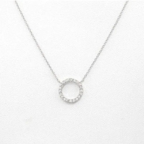 Collares Con Colgante Luxury White Round Pendant Necklaces Women Fashion Jewelry Choker Clavicle Chain Short Charm Necklace