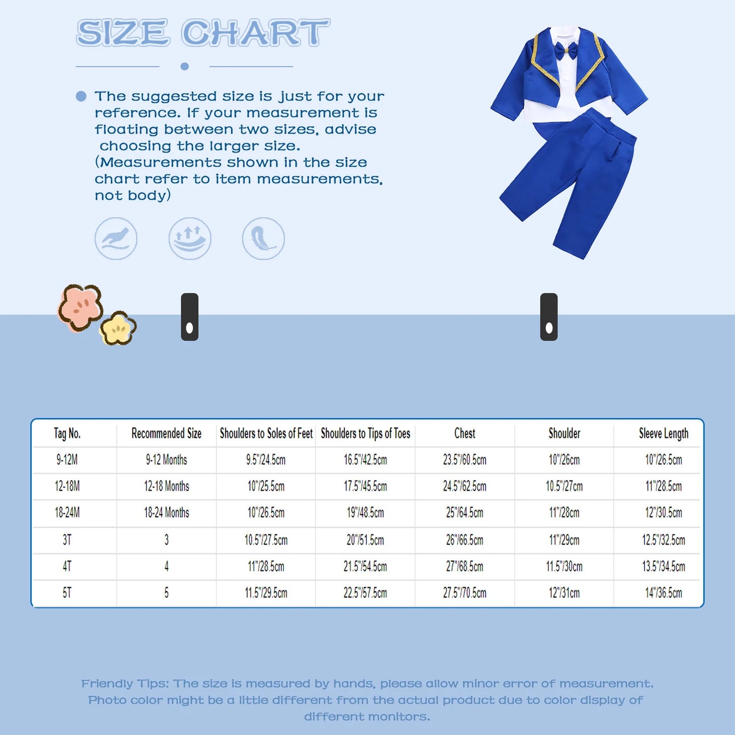 Toddler Baby Boys Formal Gentlemen Suit Long Sleeve Bowknot Tuxedo Tops with Pants Kids Wedding Party Banquet Christening Outfit