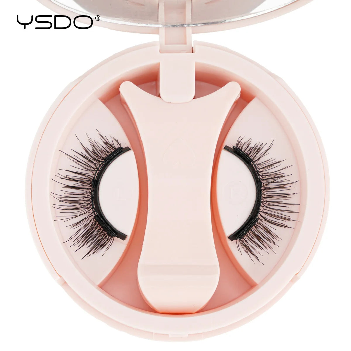 YSDO 1 Pair Magnetic Eyelashes Long-Lasting No Glue Needed Magnetic False Lashes Reusable Makeup Soft Faux 3D Mink Eyelash Tools