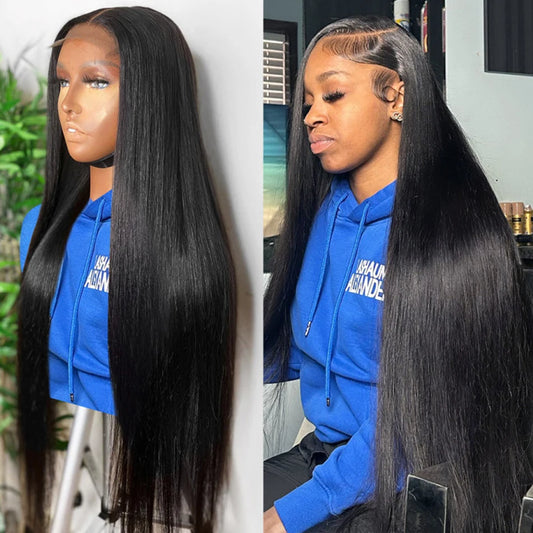 Bone Straight Wig 13x4 13x6 Hd Transparent Lace Frontal Human Hair Wigs Lace Front Pre Plucked With Baby Hair Wig Brazilian Hiar