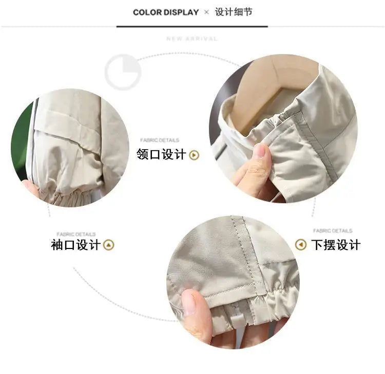 Boys Clothing Suit Spring and Autumn Children's Sportswear Two-piece Set fashion New zipper Jacket+Pants Suit For Boy 2-10Y