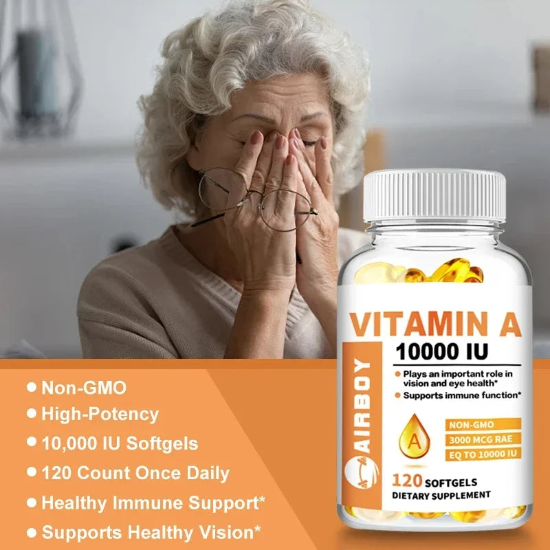 Vitamin A - Supports Healthy Skin and Eyes, Antioxidant, Beneficial for Vision