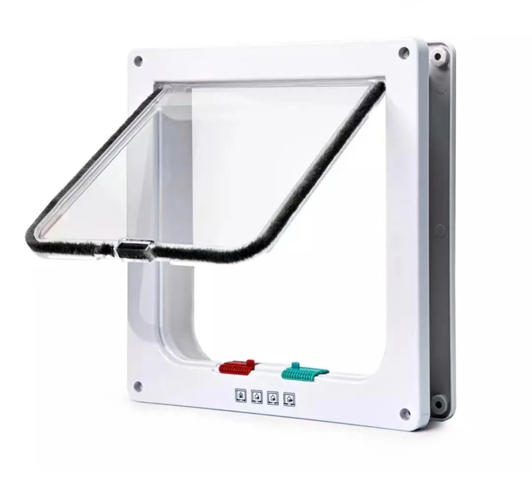 Pet Cat Door Hole Dog Door Hole Can Control Free Entry And Exit Pet Home Practical Two-way Door Safety Flap Door Pet Supplies