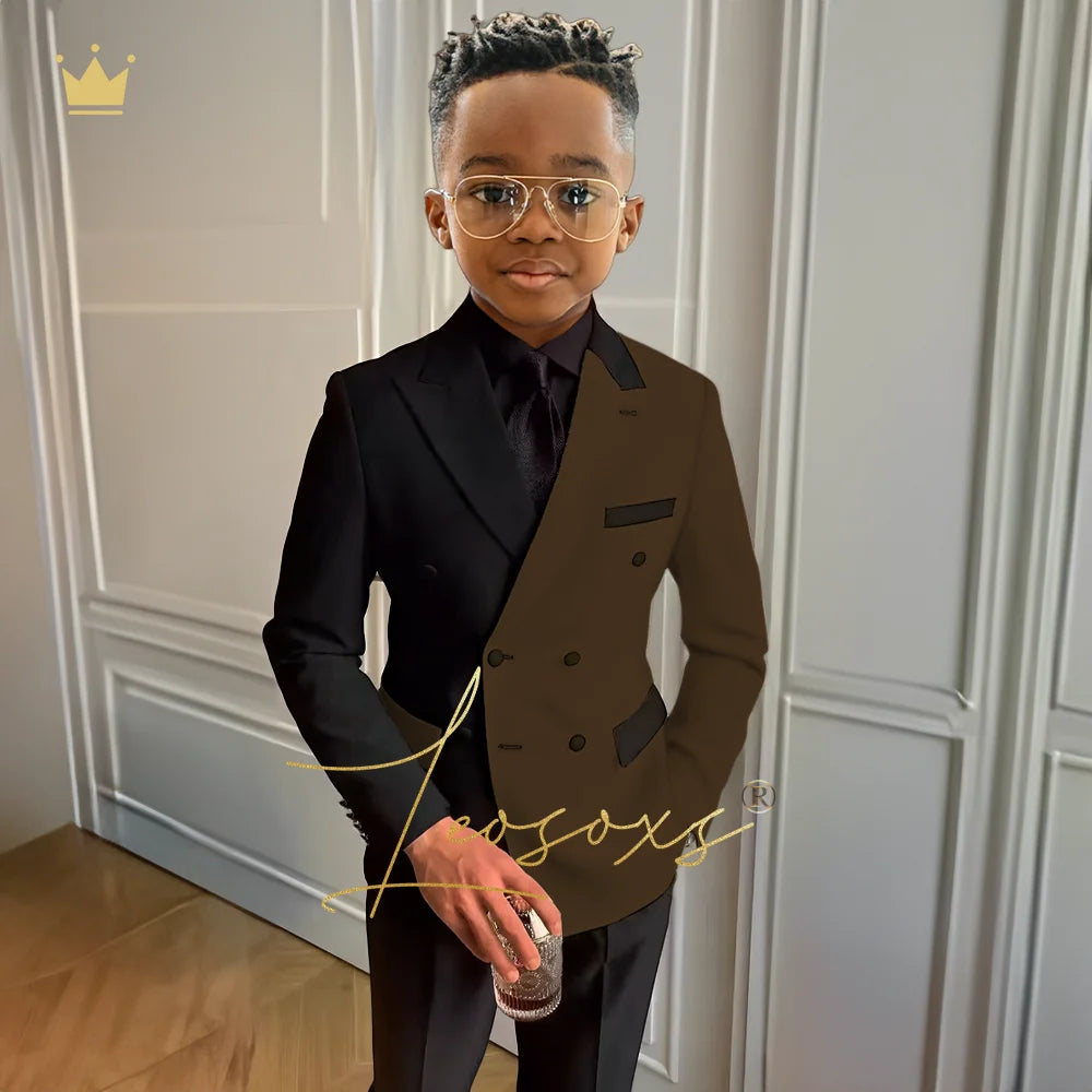 Boys formal suit set 3 piece suit, suitable for wedding party cocktail party custom suit dress 2~16 years old children suit