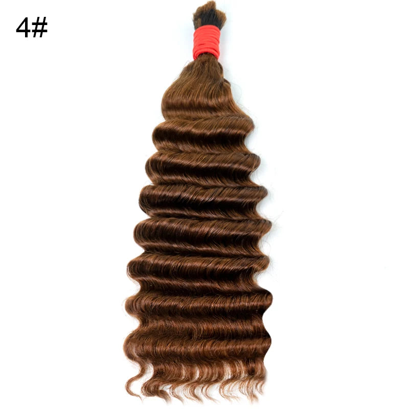 Vietnamese Deep Wave Bulk Human Hair For Braiding 100% Unprocessed Bulk Human Hair Extensions No Weft Human Hair For Braiding