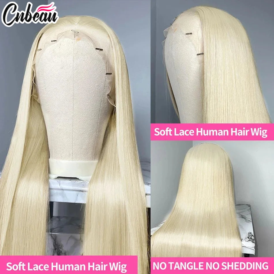 30 36 inch Bone Straight 613 Honey Blonde Hd 360 Full Lace Frontal Human Hair Wigs 13x4 13x6 250% Density Wig Cheap Wigs Glueles