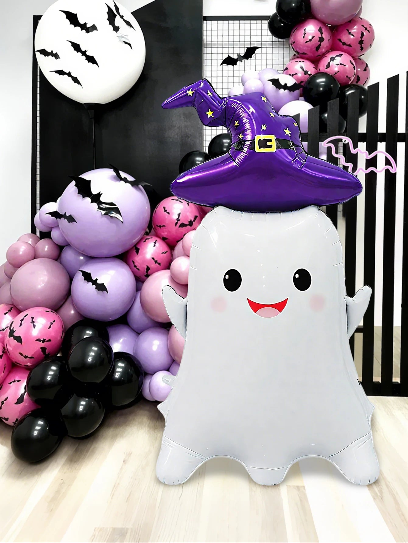 1pc/2pcs ghost aluminum foil balloons, suitable for Halloween party, ghost party, Halloween atmosphere decoration supplies