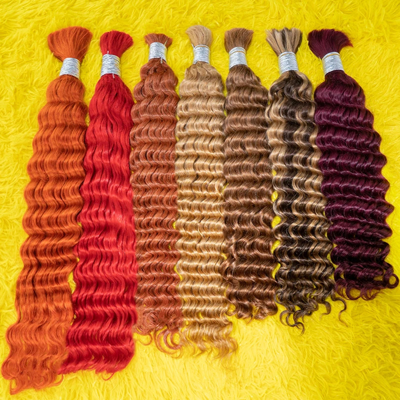Vietnamese Deep Wave Bulk Human Hair For Braiding 100% Unprocessed Bulk Human Hair Extensions No Weft Human Hair For Braiding