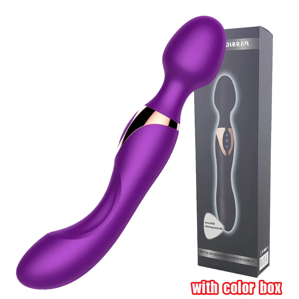 2024 power 10 speed Big Vibration for Women Dual Heads Vibration AV Wand Body Massager Sex Toy For Woman Female Sex Products