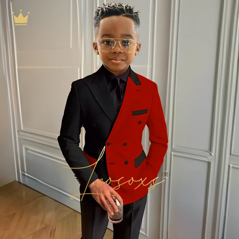 Boys formal suit set 3 piece suit, suitable for wedding party cocktail party custom suit dress 2~16 years old children suit