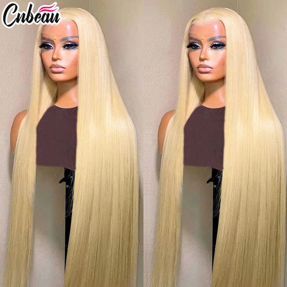 30 36 inch Bone Straight 613 Honey Blonde Hd 360 Full Lace Frontal Human Hair Wigs 13x4 13x6 250% Density Wig Cheap Wigs Glueles