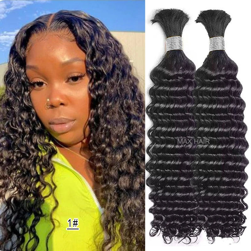 Vietnamese Deep Wave Bulk Human Hair For Braiding 100% Unprocessed Bulk Human Hair Extensions No Weft Human Hair For Braiding