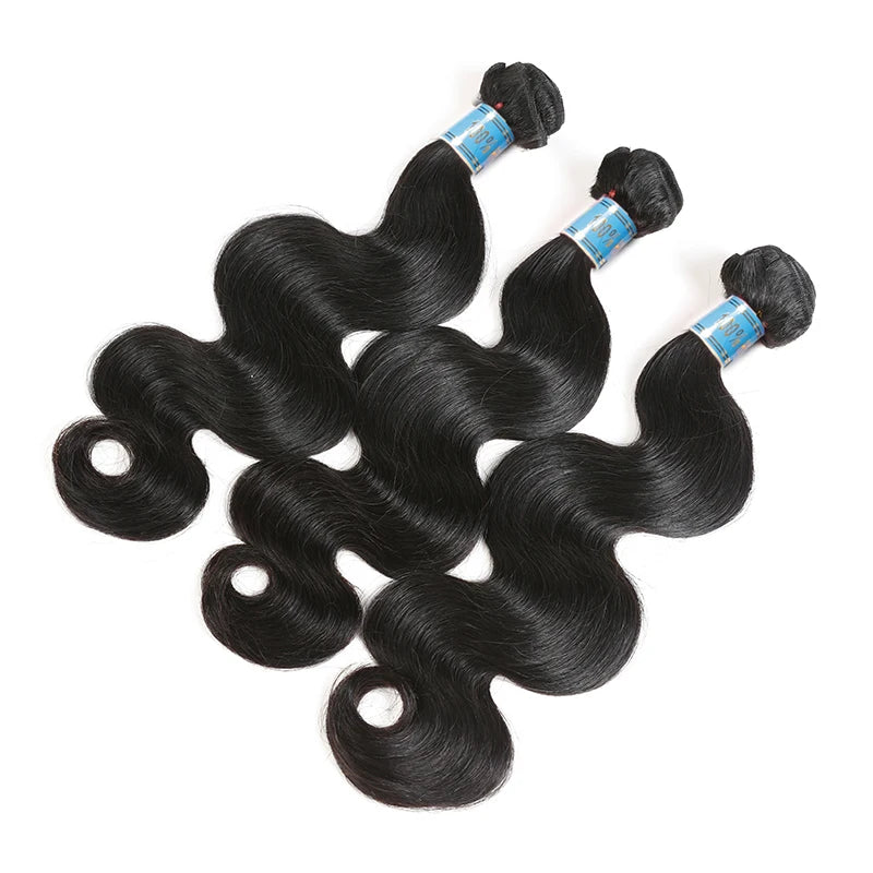 Ali Queen Hair Peruvian Body Wave Raw Virgin Human Hair Bundles 8"-28" Natural Color 3/4pcs Double Drawn Human Hair Extensions