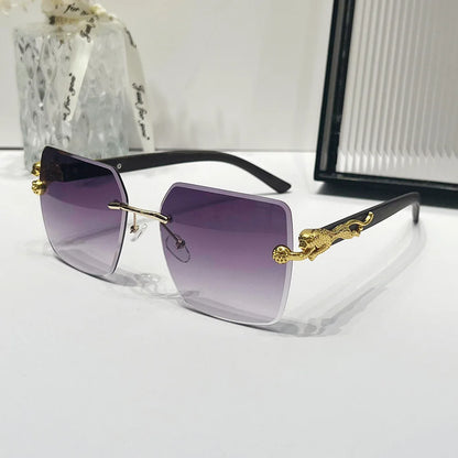 Rimless Fashion Sunglasses Trend 2024 Shades UV400 Women and Men Sun Glasses
