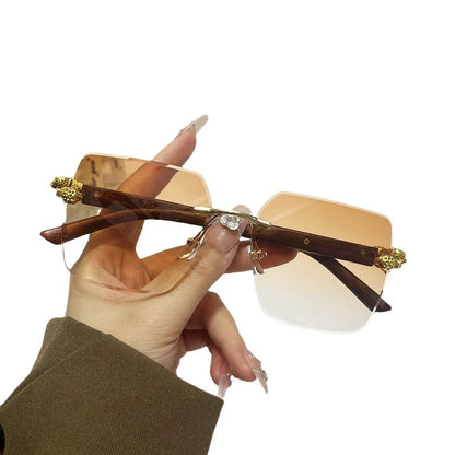 Rimless Fashion Sunglasses Trend 2024 Shades UV400 Women and Men Sun Glasses