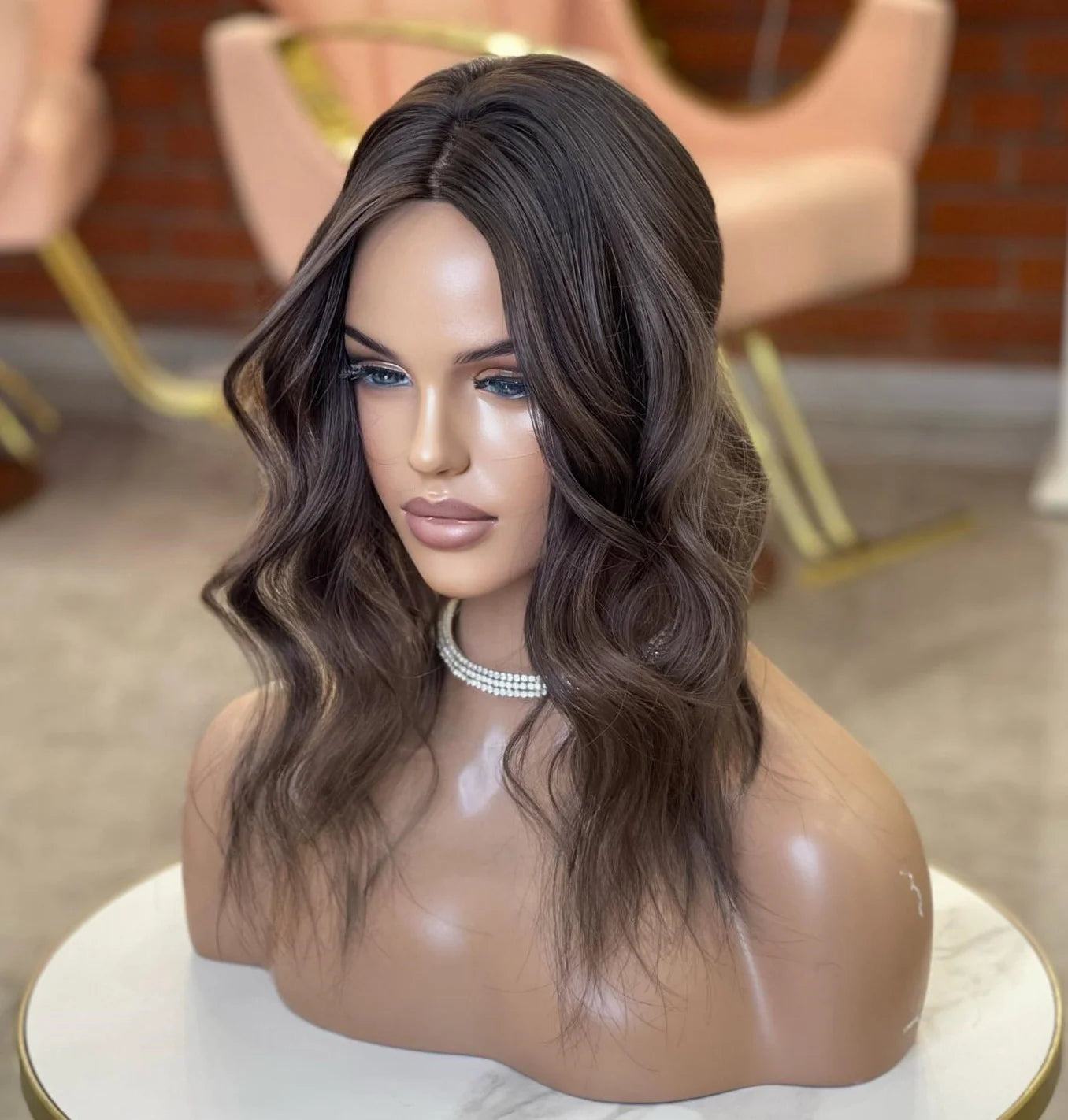 Real Raw European Brown Balayage Toppers for Women Silk Base Topper Clip Hair Real Scalp Silk Top Kosher Human Hair Toupee 3*5