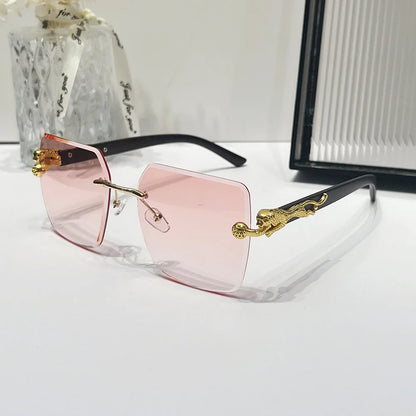 Rimless Fashion Sunglasses Trend 2024 Shades UV400 Women and Men Sun Glasses