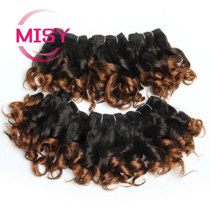 Brazilian Natural Human Hair 200g/Lot Short Curly Hair Bundles Ombre Color 1B 99J 30 27 For Women Hair Extensions Human Hair
