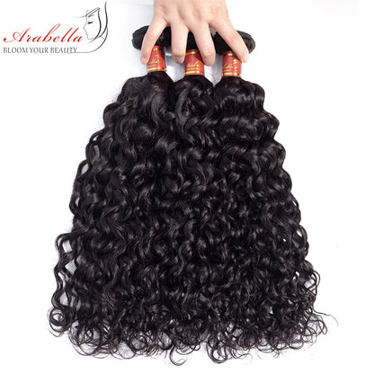 Peruvian Water Wave Hair Bundles 100% Human Hair Extension Arabella Remy Hair Weave Bundles For Black Women