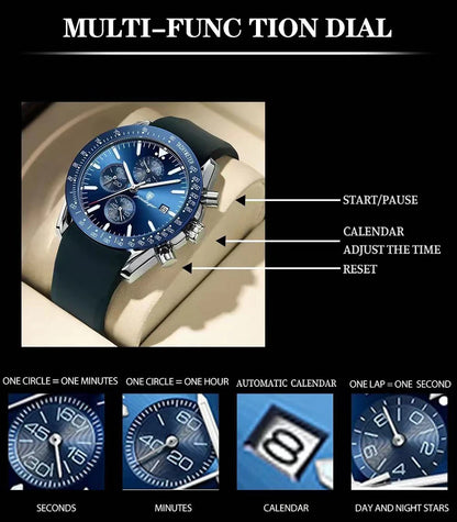 POEDAGAR Watch for Men 988 Slim Business Quartz Men's Watches Luxury Chronograph Sports Mens Wristwatch Clock Relogio Masculino