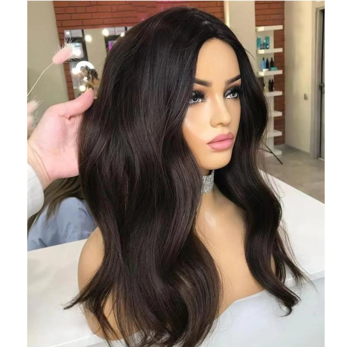 Real Raw European Brown Balayage Toppers for Women Silk Base Topper Clip Hair Real Scalp Silk Top Kosher Human Hair Toupee 3*5