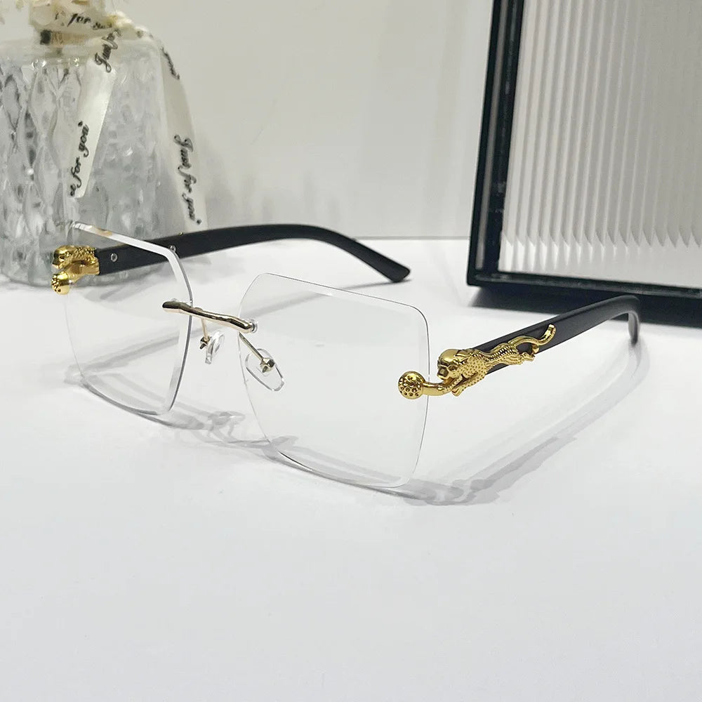 Rimless Fashion Sunglasses Trend 2024 Shades UV400 Women and Men Sun Glasses