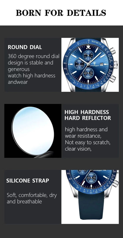 POEDAGAR Watch for Men 988 Slim Business Quartz Men's Watches Luxury Chronograph Sports Mens Wristwatch Clock Relogio Masculino