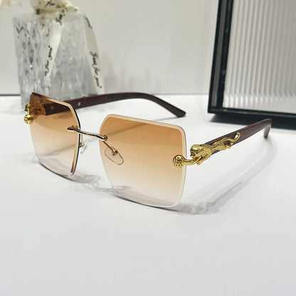 Rimless Fashion Sunglasses Trend 2024 Shades UV400 Women and Men Sun Glasses