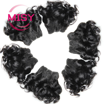 Brazilian Natural Human Hair 200g/Lot Short Curly Hair Bundles Ombre Color 1B 99J 30 27 For Women Hair Extensions Human Hair