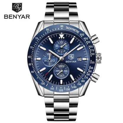 BENYAR 5140 Men Watch Brand Luxury Silicone Waterproof Quartz Watches Men Wrist  Sport WristWatches Relogio Masculino