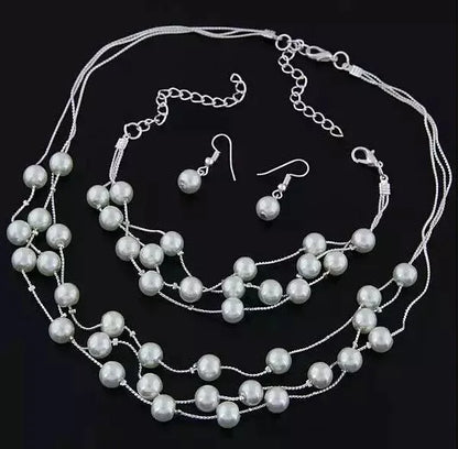 Pearl Necklace Collier Femme Collares Statement Multilayer Choker Statement Jewelry Women Simulated Pearl Necklaces & Pendants