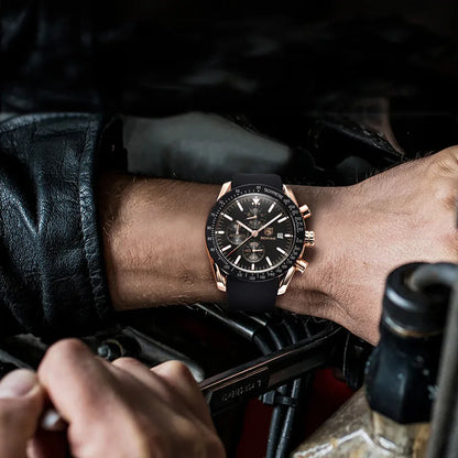 BENYAR 5140 Men Watch Brand Luxury Silicone Waterproof Quartz Watches Men Wrist  Sport WristWatches Relogio Masculino