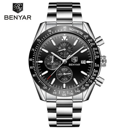 BENYAR 5140 Men Watch Brand Luxury Silicone Waterproof Quartz Watches Men Wrist  Sport WristWatches Relogio Masculino